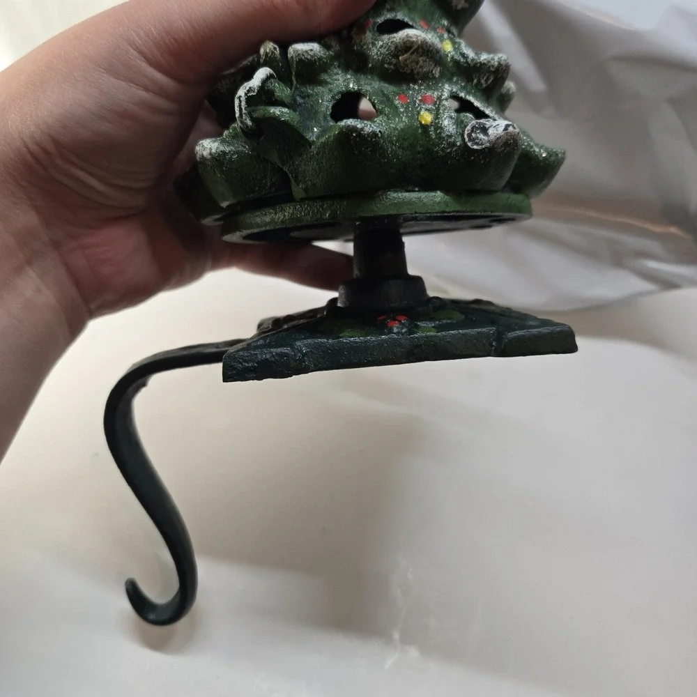 Vintage‎ cast iron indoor outdoor christmas tree candle holder 10